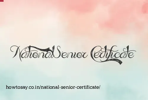 National Senior Certificate