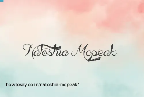 Natoshia Mcpeak