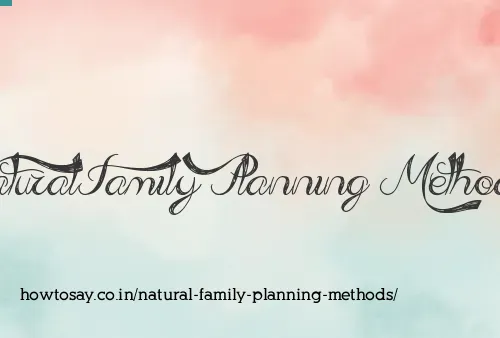Natural Family Planning Methods