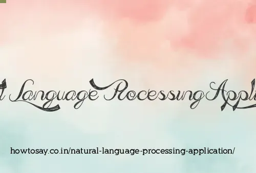 Natural Language Processing Application