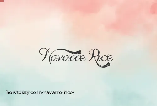 Navarre Rice