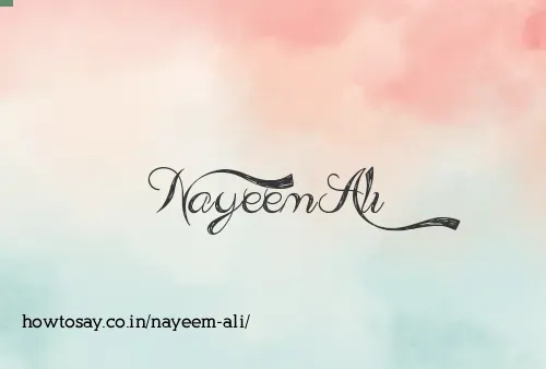 Nayeem Ali