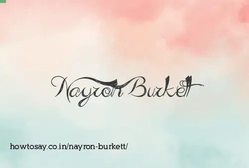 Nayron Burkett