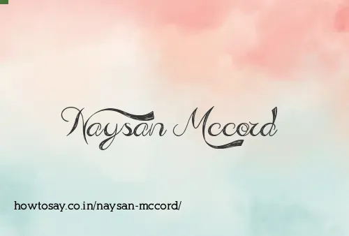 Naysan Mccord