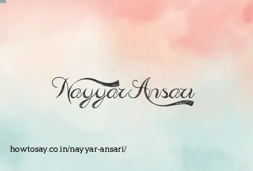 Nayyar Ansari