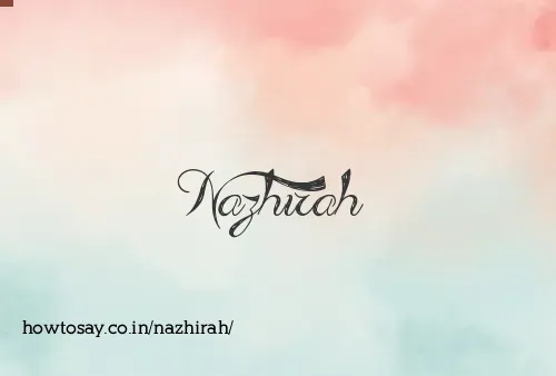 Nazhirah