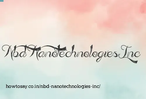 Nbd Nanotechnologies Inc