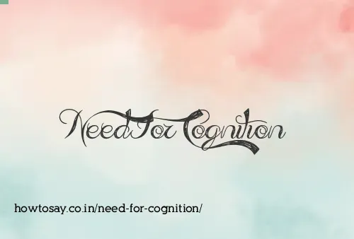 Need For Cognition