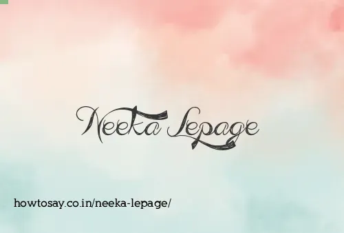 Neeka Lepage