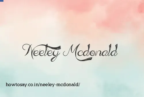 Neeley Mcdonald