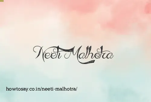 Neeti Malhotra