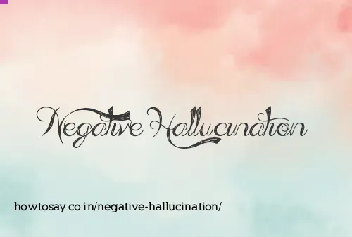 Negative Hallucination