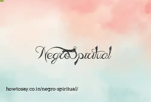 Negro Spiritual