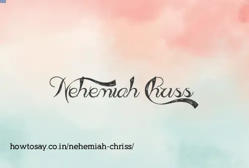 Nehemiah Chriss