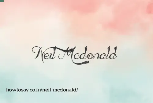 Neil Mcdonald