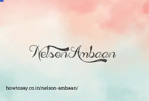 Nelson Ambaan