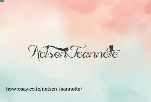 Nelson Jeannette