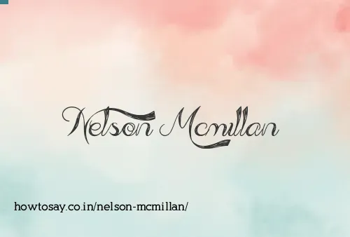 Nelson Mcmillan
