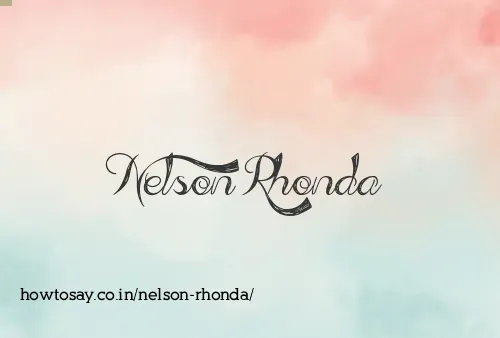 Nelson Rhonda