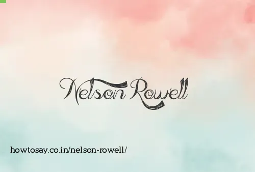 Nelson Rowell