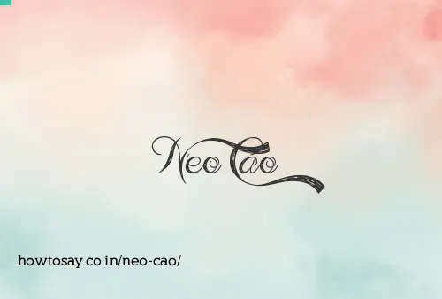 Neo Cao