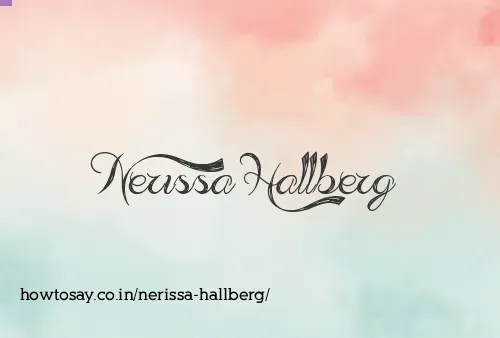 Nerissa Hallberg