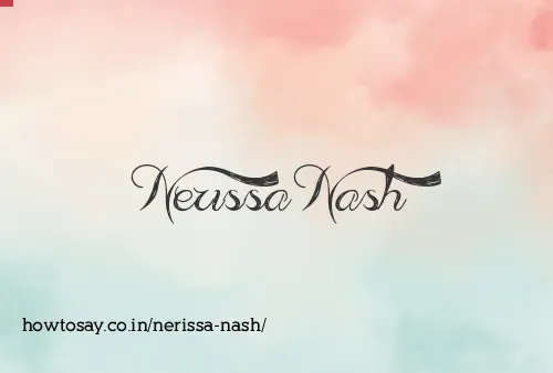 Nerissa Nash