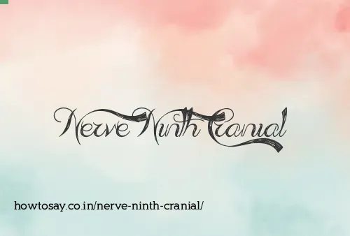 Nerve Ninth Cranial