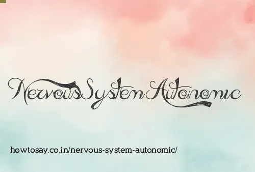 Nervous System Autonomic