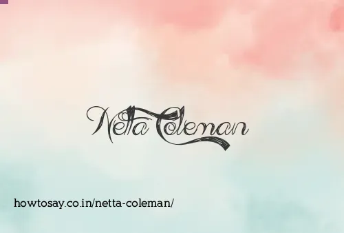 Netta Coleman