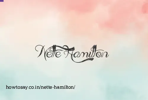 Nette Hamilton
