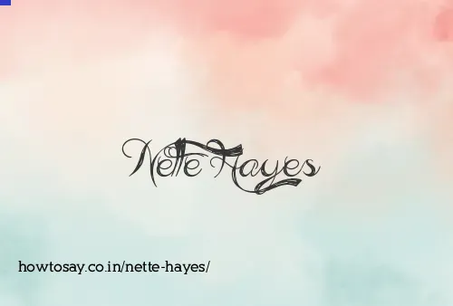 Nette Hayes