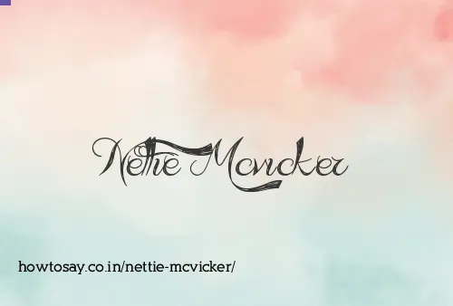 Nettie Mcvicker