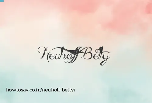 Neuhoff Betty