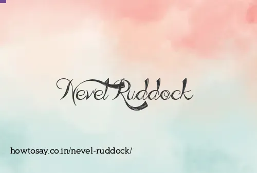 Nevel Ruddock
