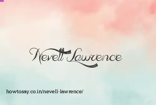 Nevell Lawrence