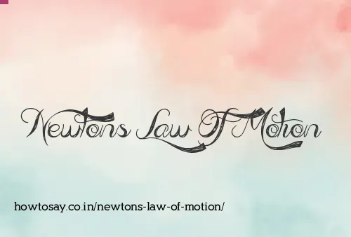 Newtons Law Of Motion