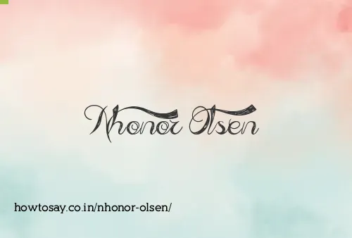 Nhonor Olsen