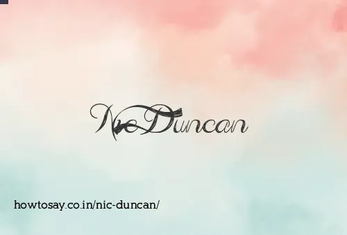Nic Duncan