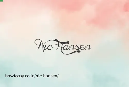 Nic Hansen