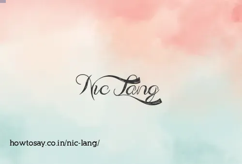 Nic Lang