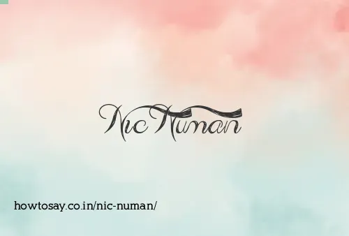 Nic Numan