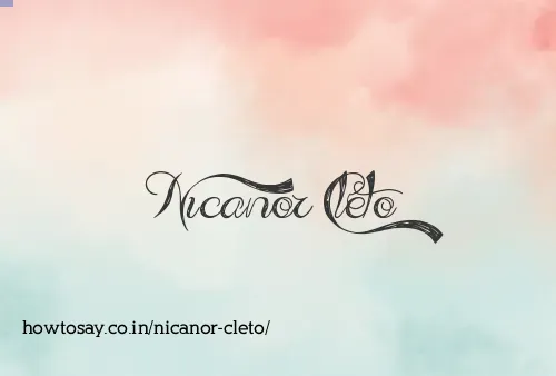 Nicanor Cleto