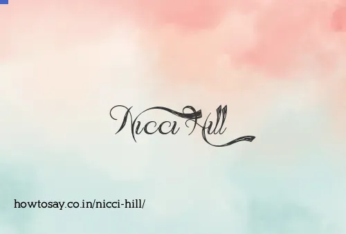 Nicci Hill