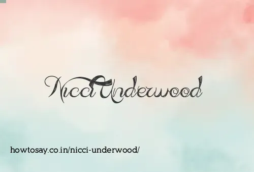 Nicci Underwood