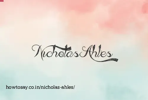 Nicholas Ahles