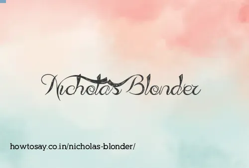 Nicholas Blonder