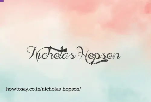 Nicholas Hopson