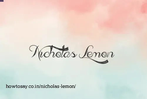 Nicholas Lemon