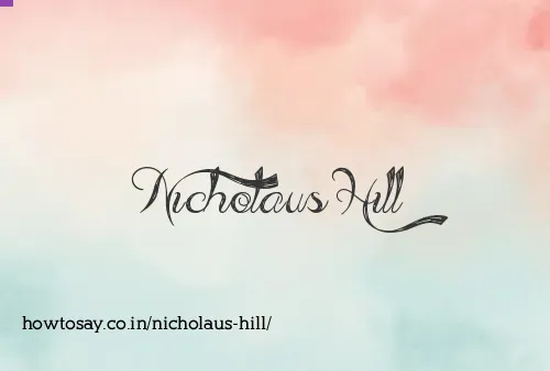 Nicholaus Hill